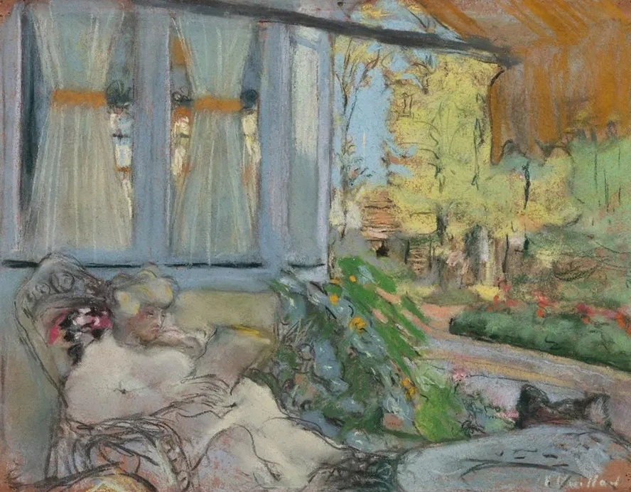 Madame Hessel Lisant Sur la Terasse du Clos Cezanne