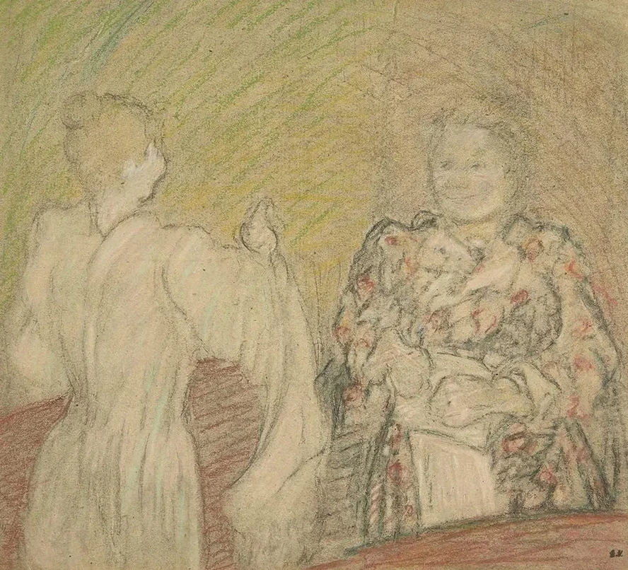 Madame Vuillard Conversant Avec Une Jeune Fille