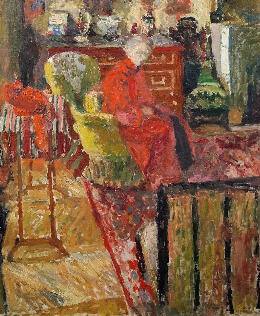 Madame Vuillard En Peignoir Rouge