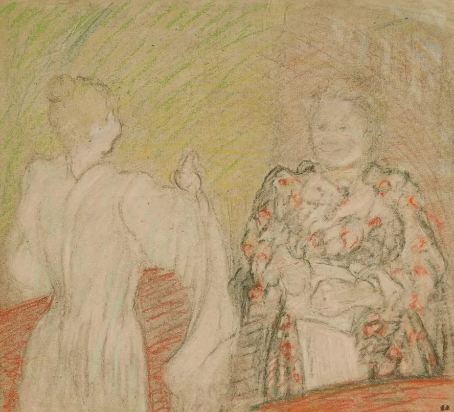 Madame VuillardConversant Avec UneJeune Fille