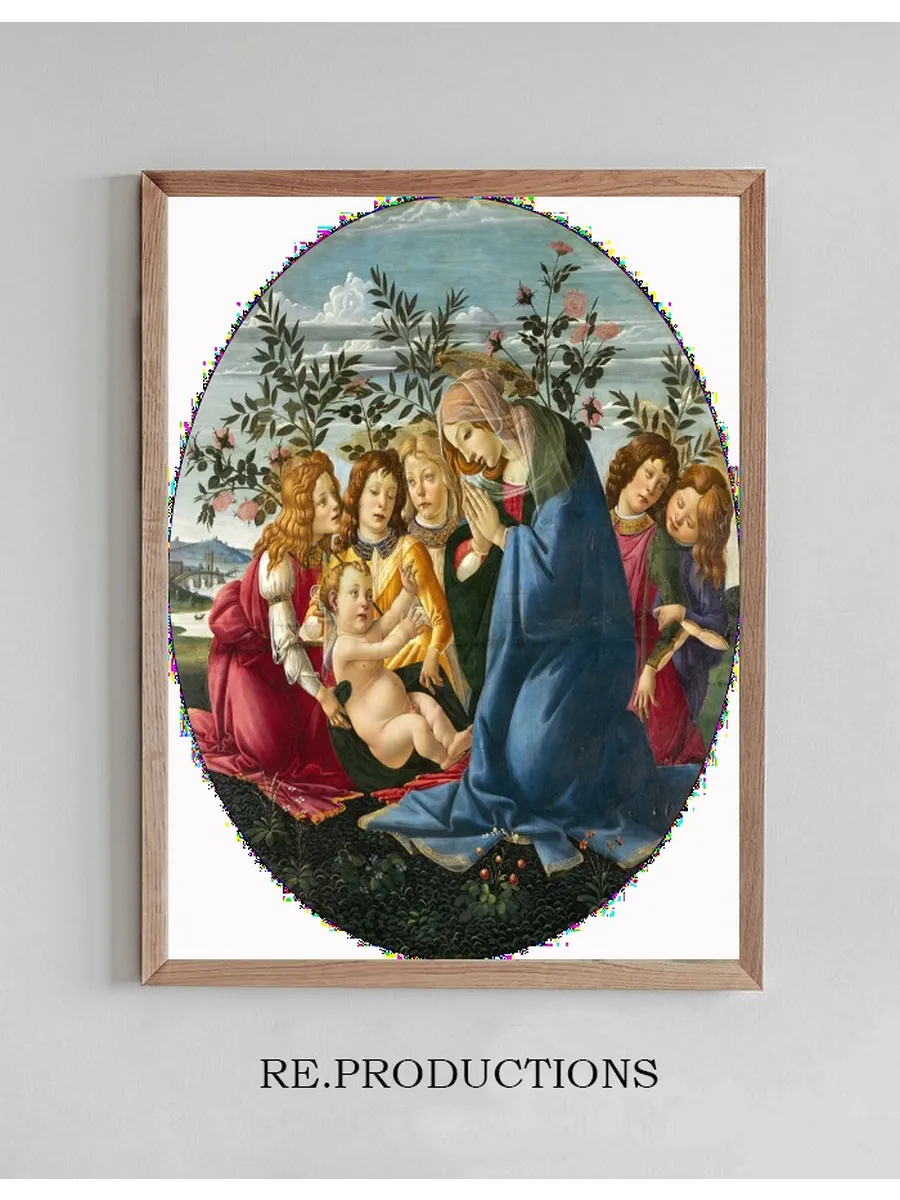 Madonna Adoring the Child with Five Angels