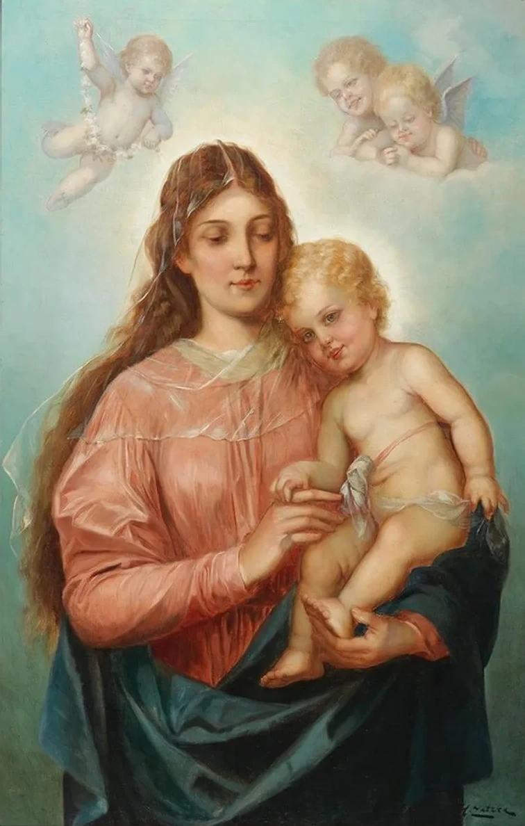 Madonna With Christ Child And Putti