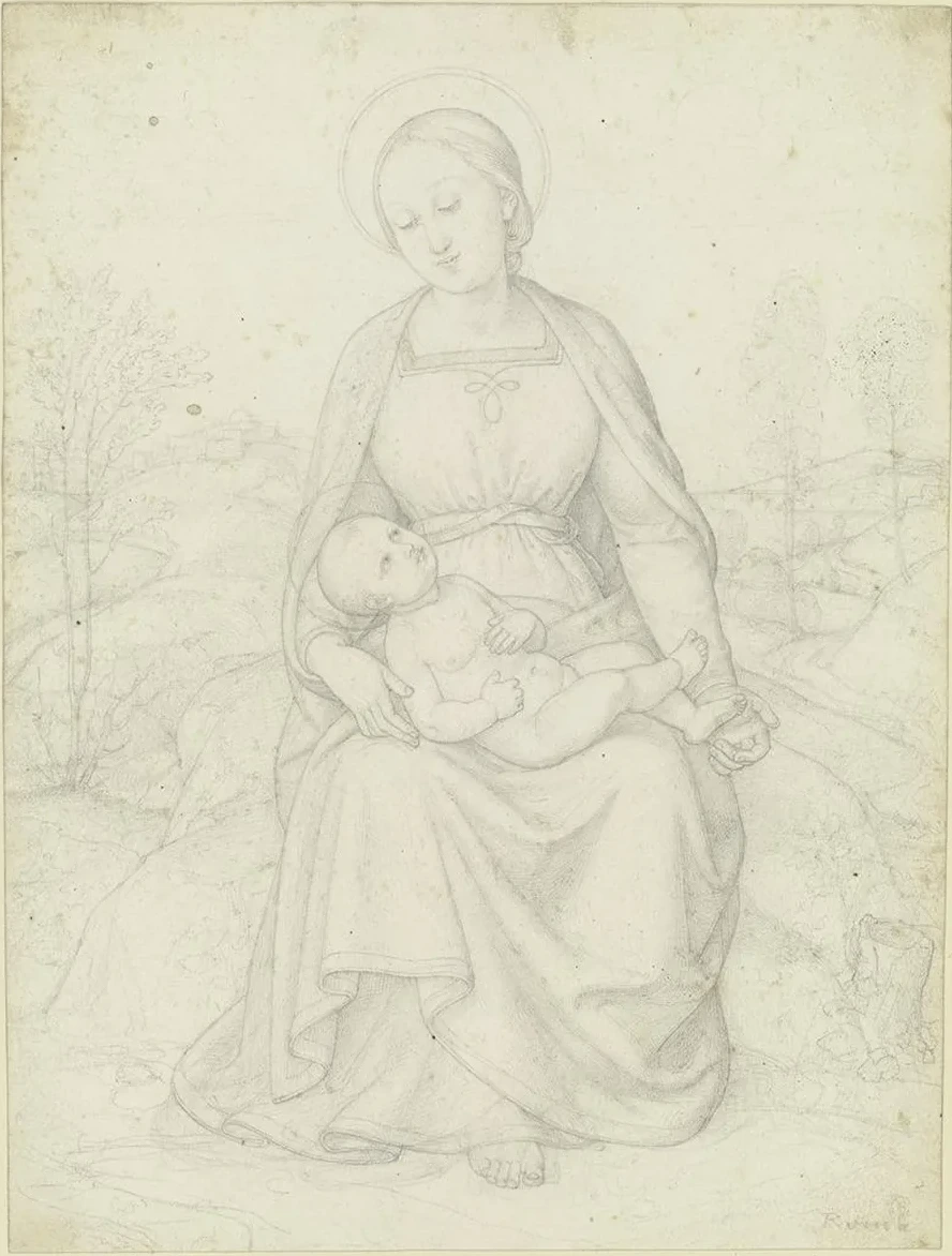 Madonna Mit Dem Kinde Auf Dem Scho