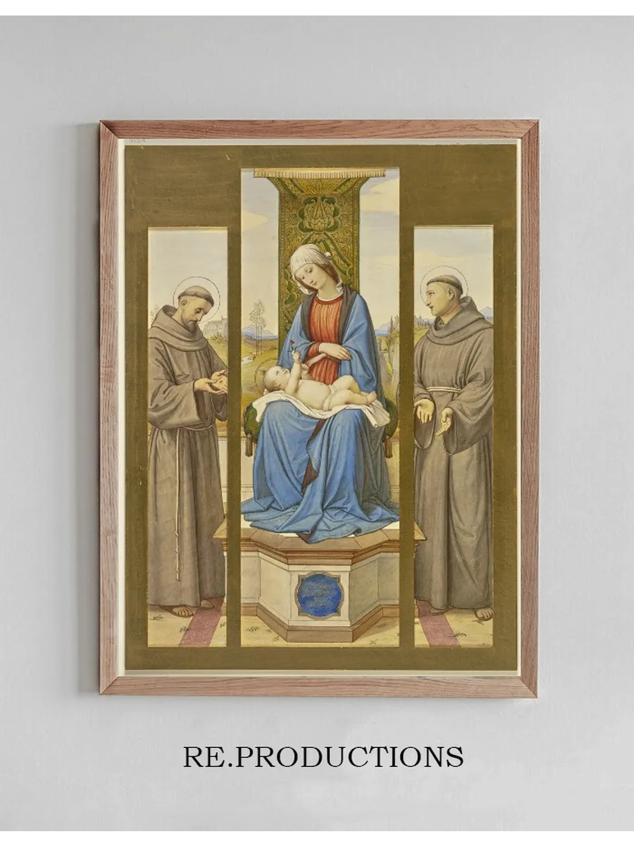 Madonna on the Throne, Next to Saints Francis and Anthony, as a Triptych