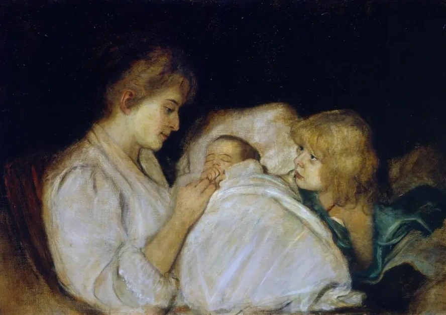 Magdalena von Lenbach Mit T Chtern Erika Und Marion