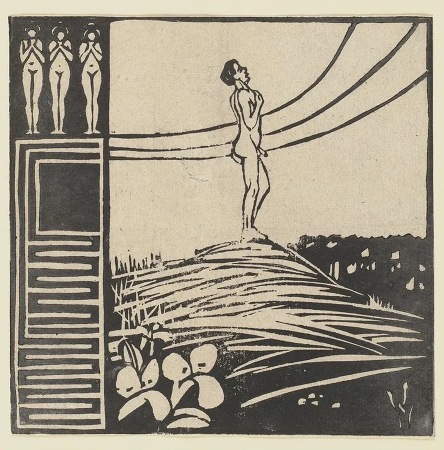 Male Figure on a Mountain (Longing). From the series Two People