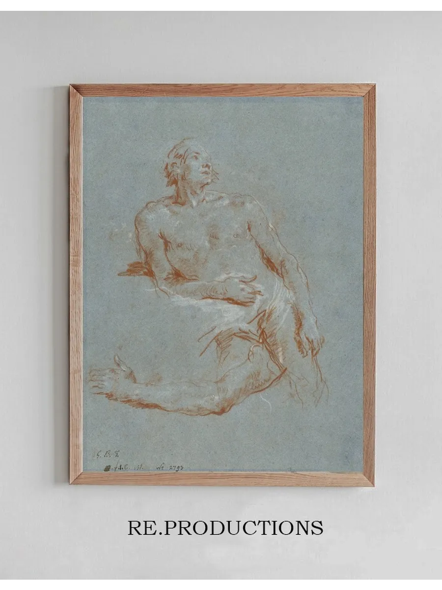 Male Nude Leaning on His Elbow