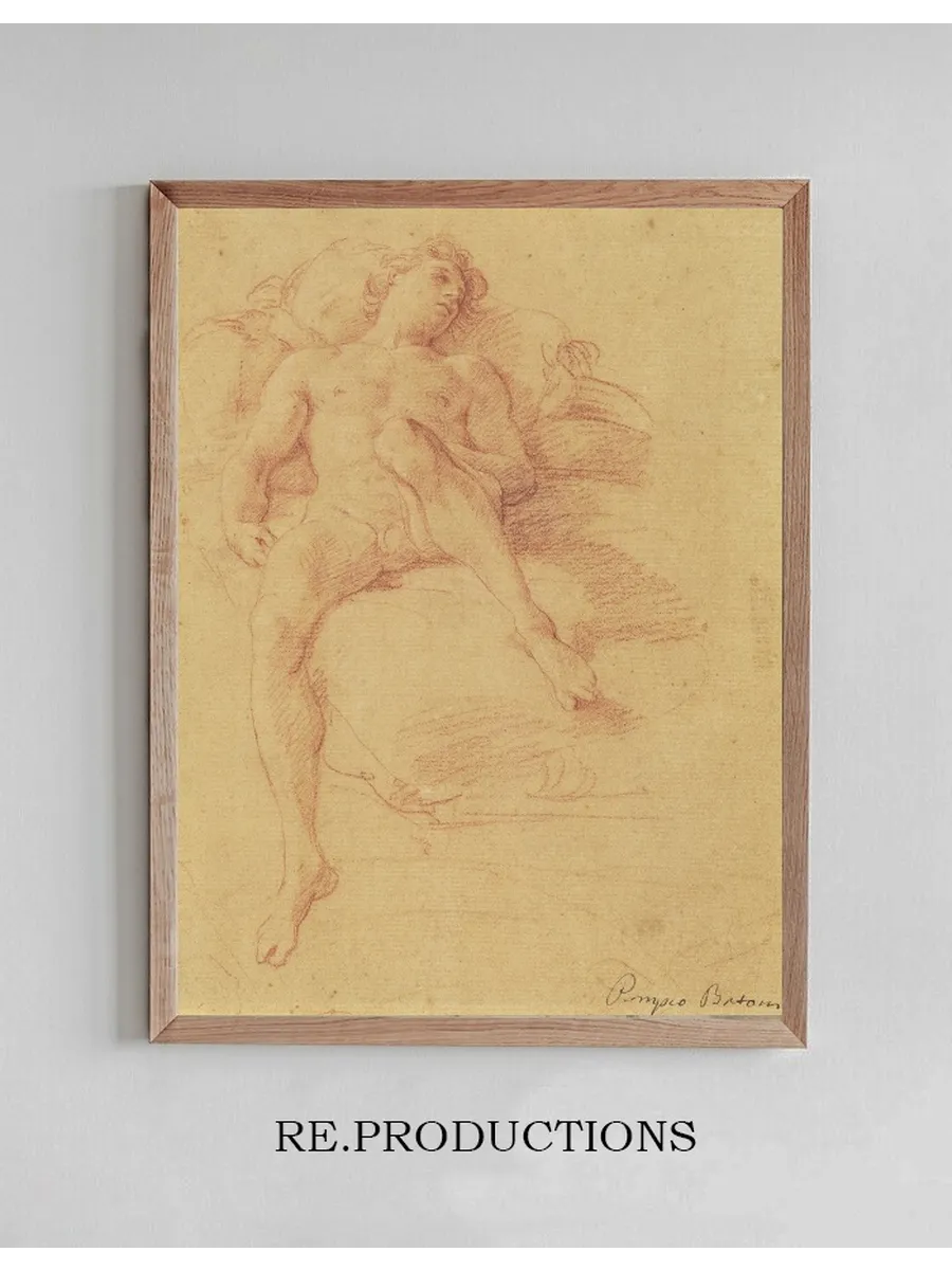 Male Nude Reclining on a Bed