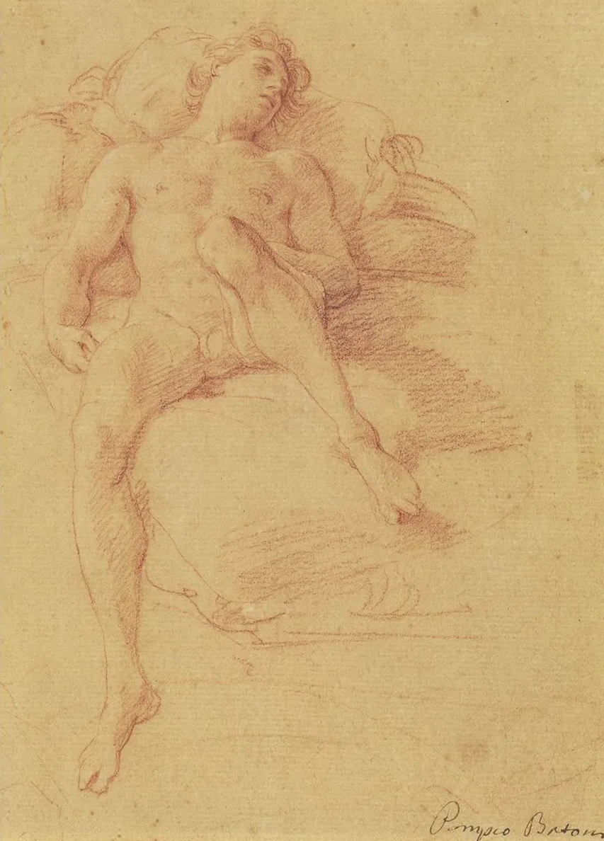 Male Nude Reclining on a Bed