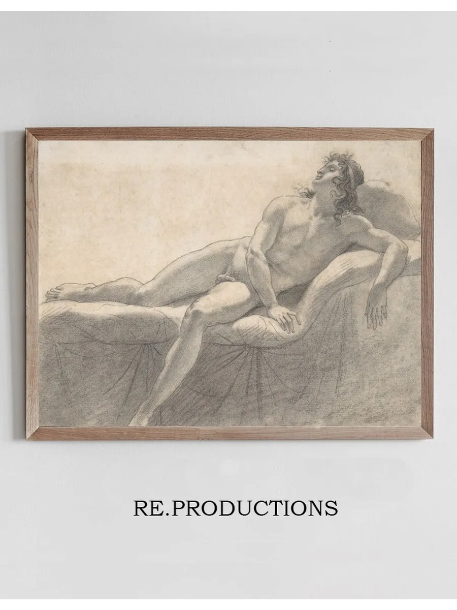 Male Nude Reclining on a Divan