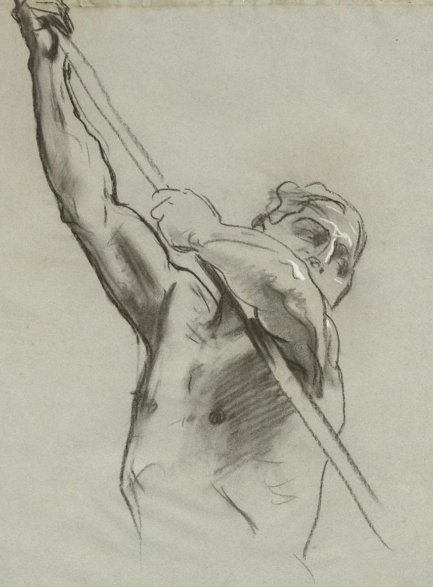 Male Torso with Pole