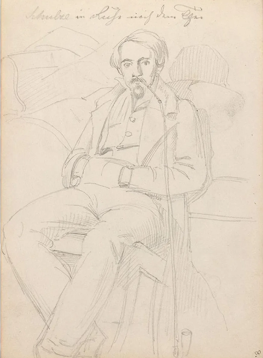 Male Portrait with Long Pipe