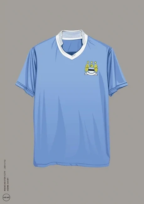 Man City - Home Shirt 2011 12 - Grey