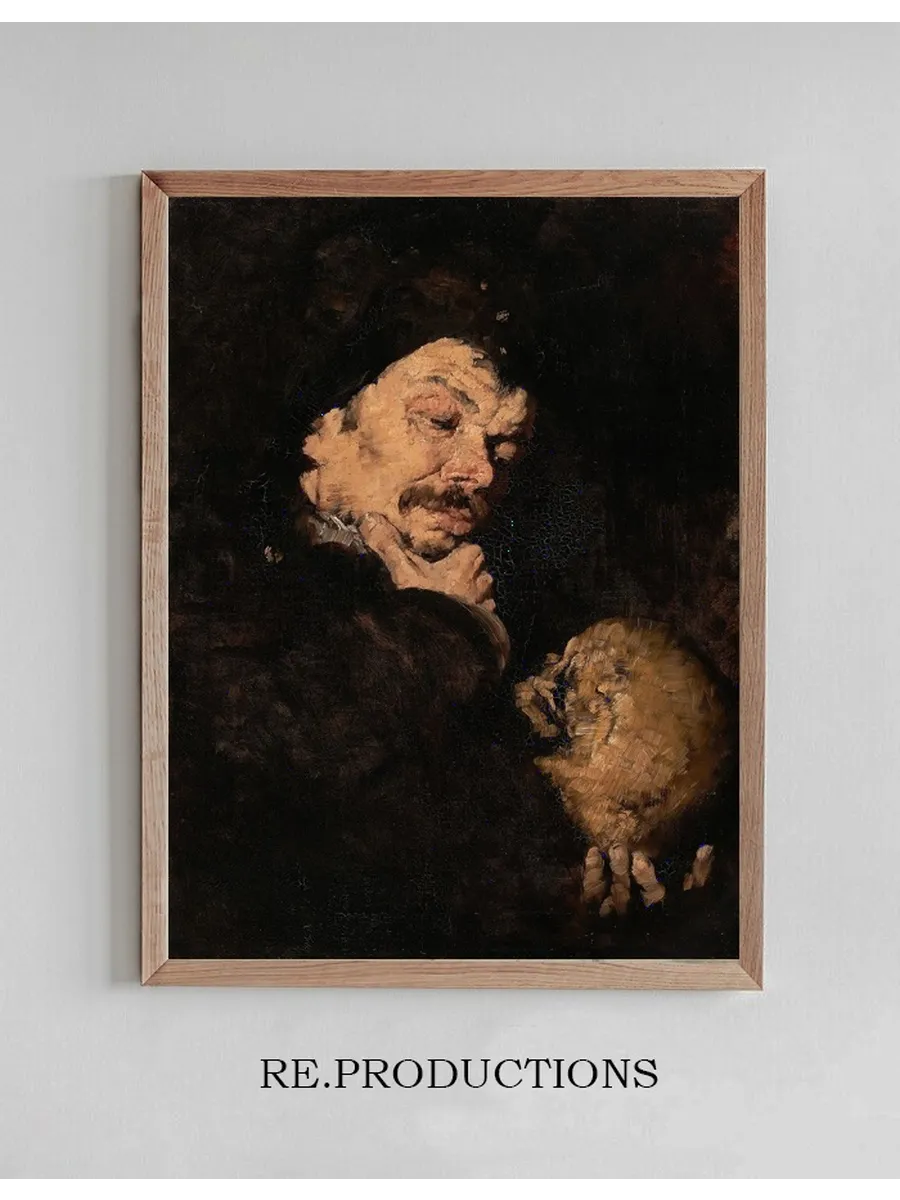 Man Holding a Skull (Memento Mori)