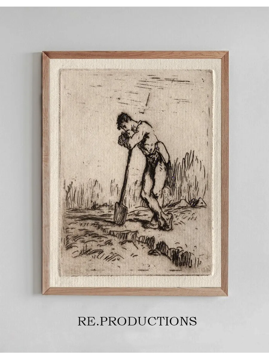 Man Leaning on a Spade