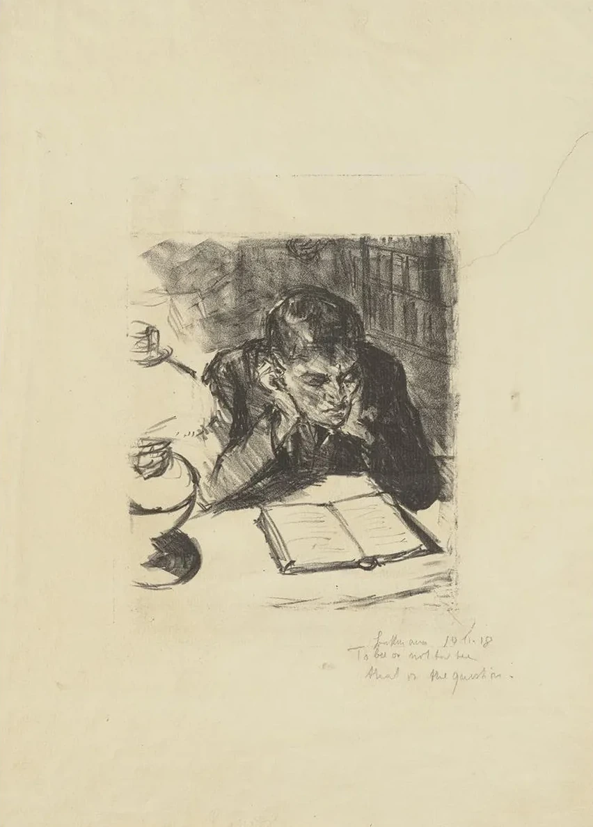 Man Reading II (Self - Portrait)