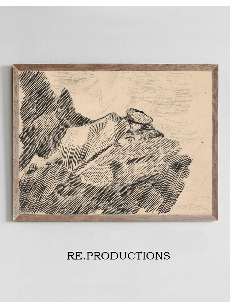 Man Reclining on a Rock