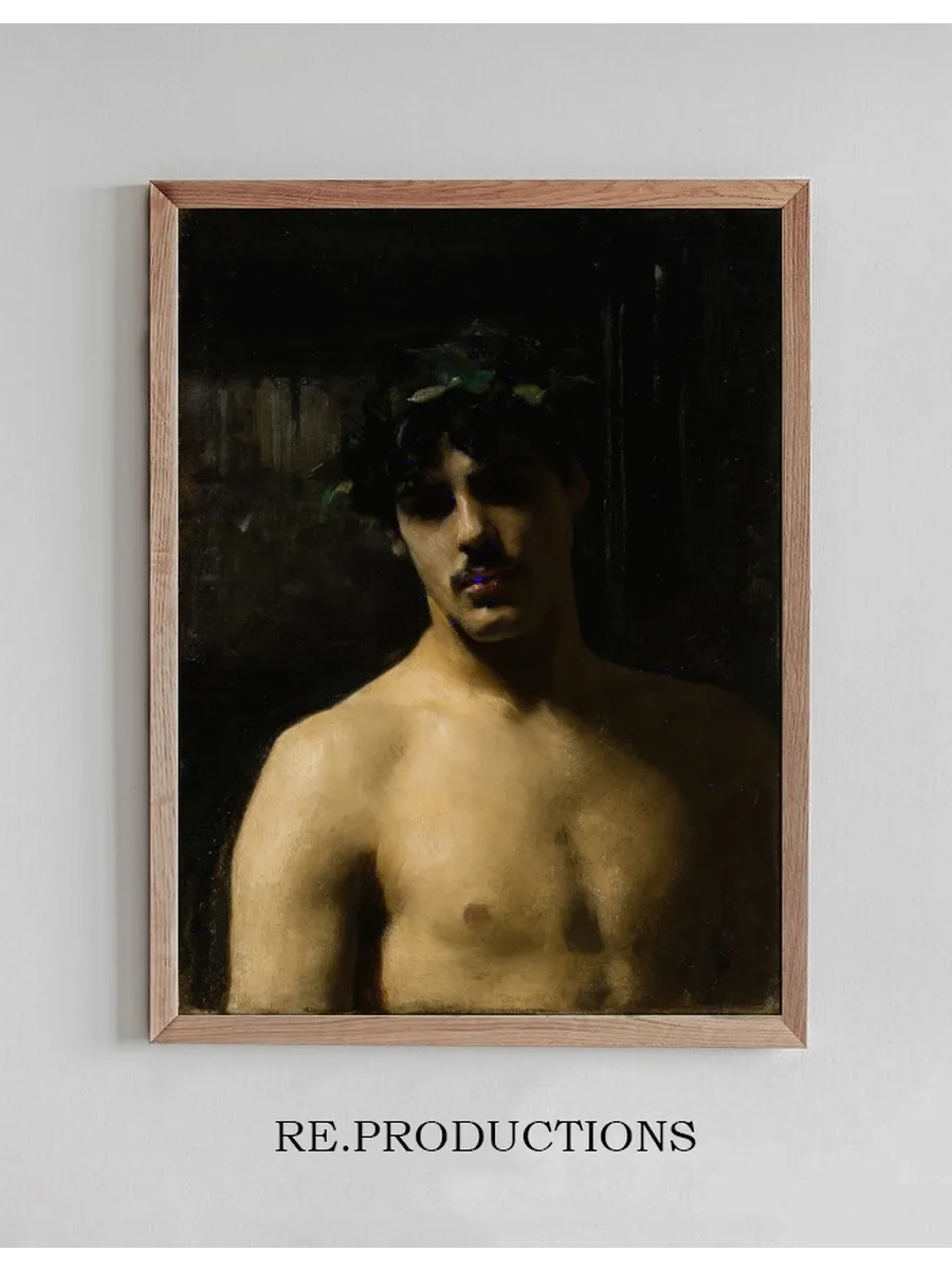 Man Wearing Laurels