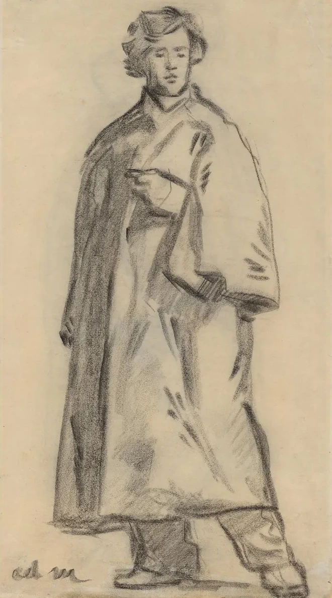 Man Wearing a Cloak