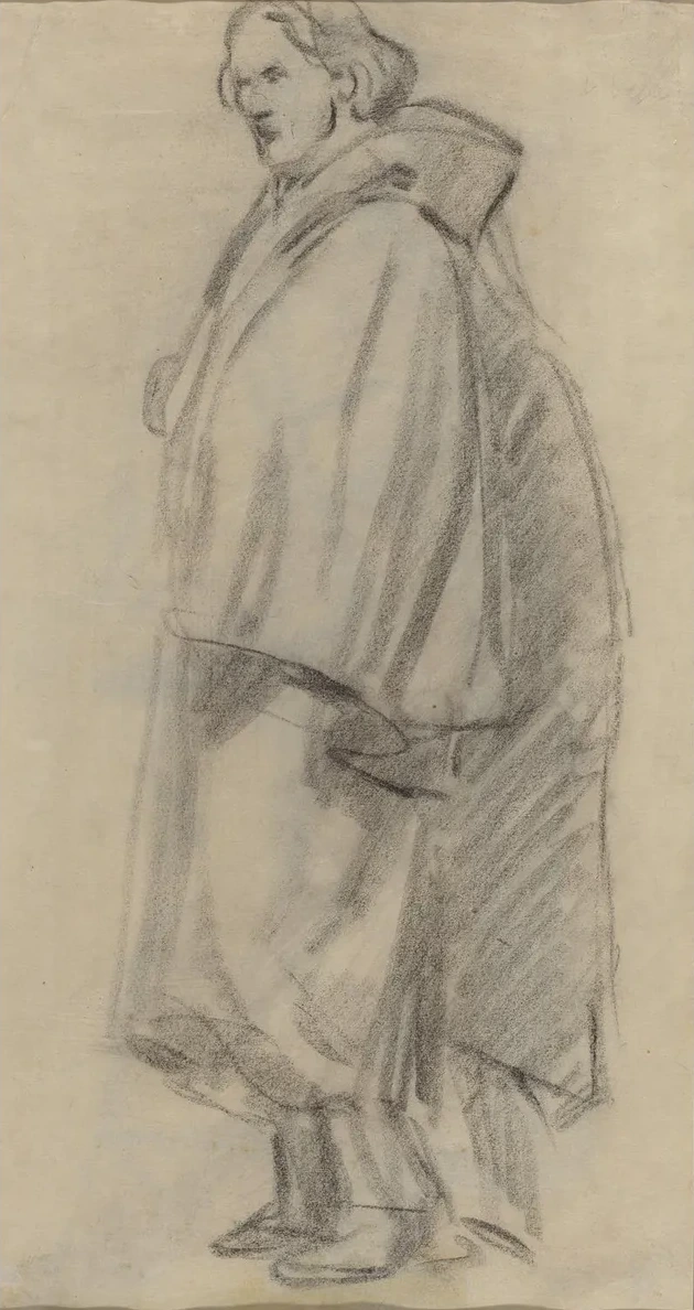 Man Wearing a Cloak
