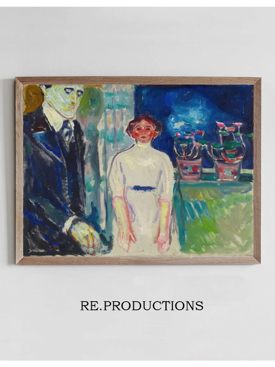 Man and Woman by the Window with Potted Plants