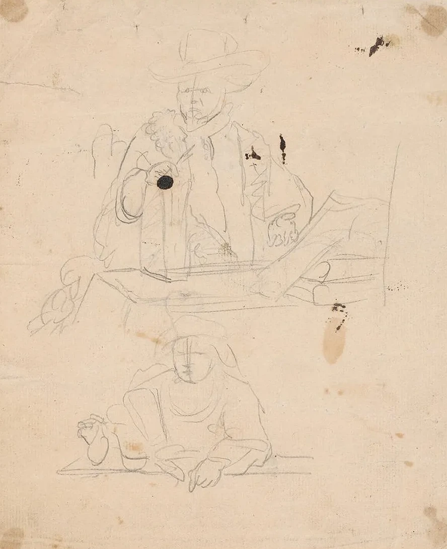 Man at Table, Woman at Table
