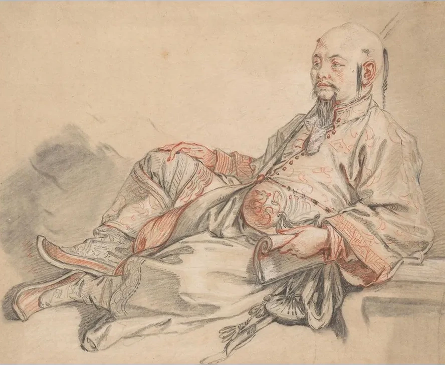 Man in Chinese Costume, Reclining