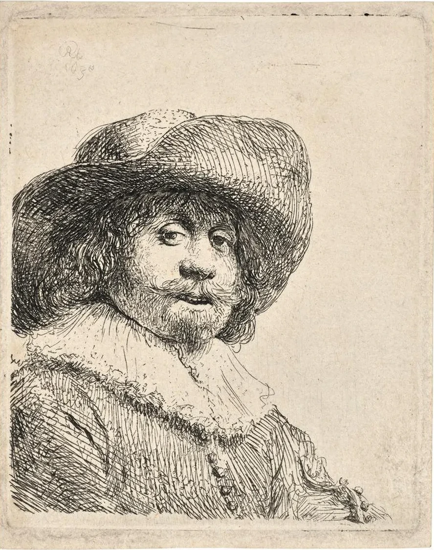 Man in a Broad - Brimmed Hat