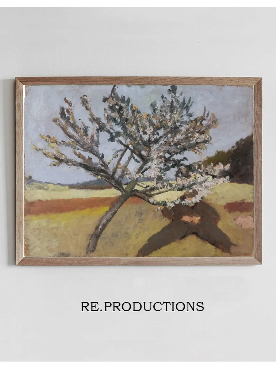 Man Lying Beneath a Blossoming Tree