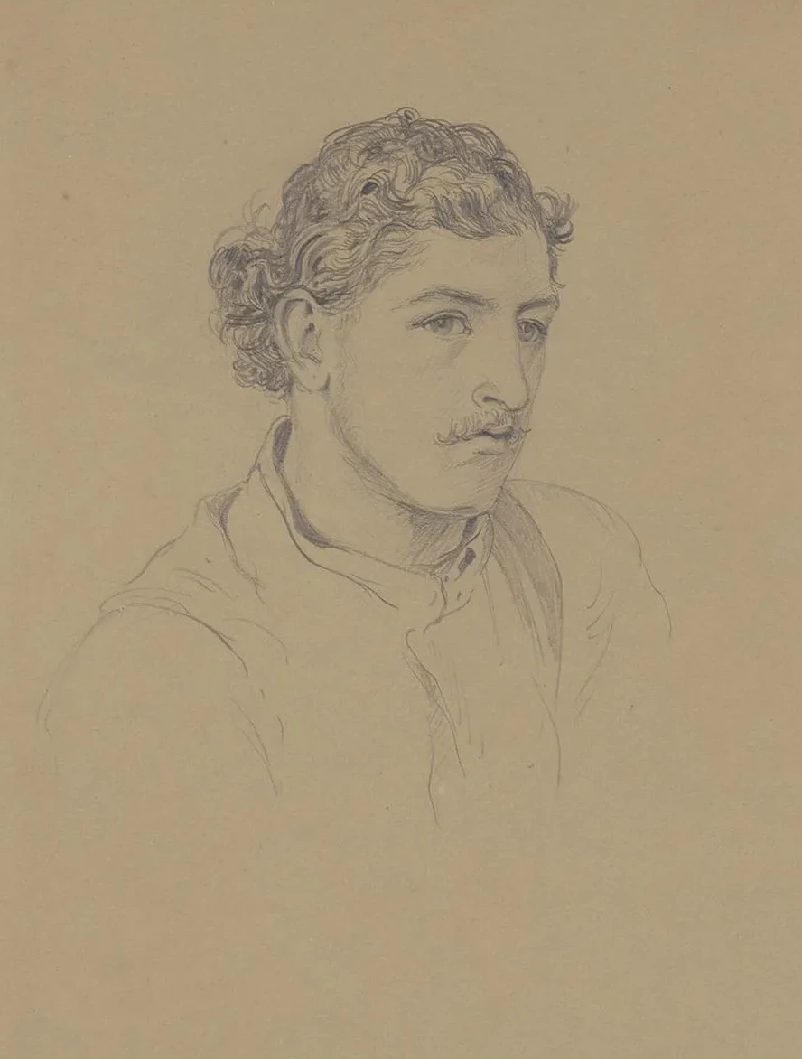 Man with Curly Hair