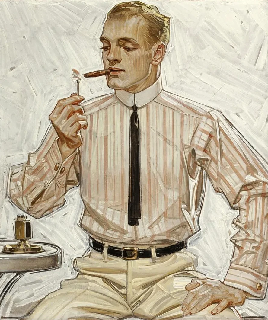 Man with Narrow Tie, Cluett Shirts Arrow Collar advertisement
