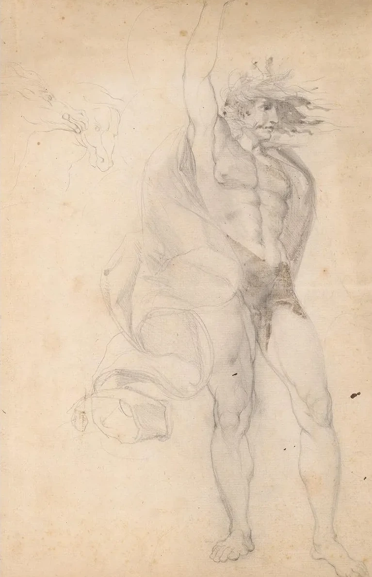 Man with Raised Hand
