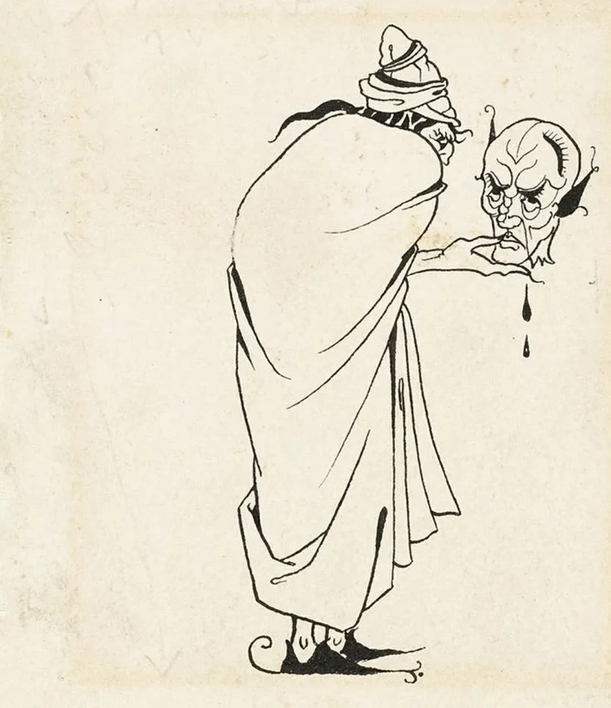 Man with Skull