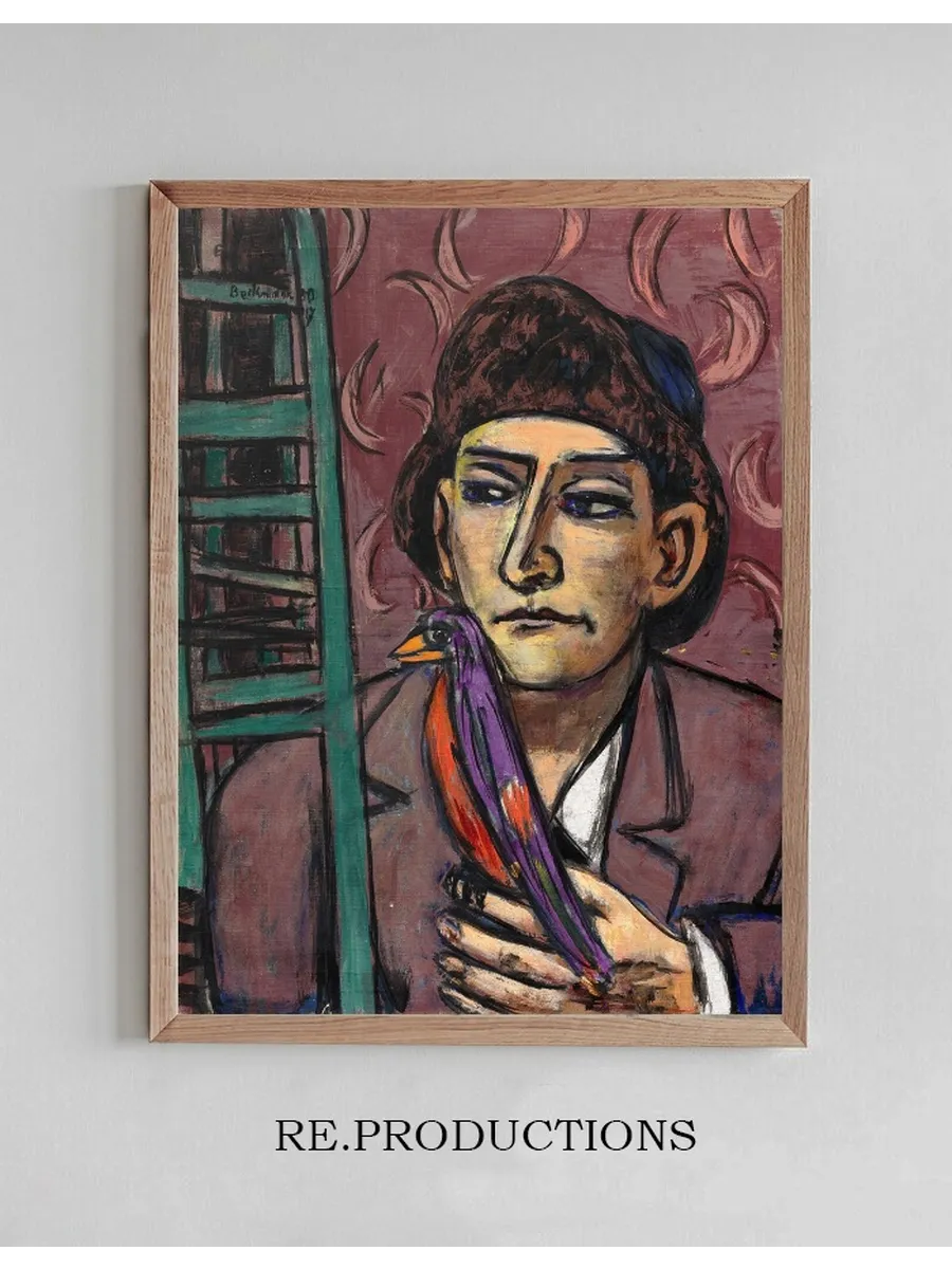 Mann mit Vogel