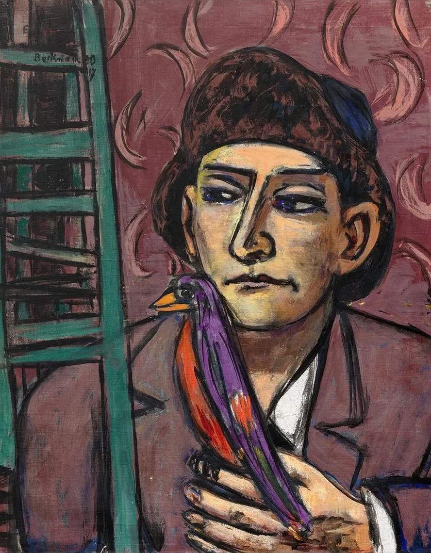 Mann mit Vogel