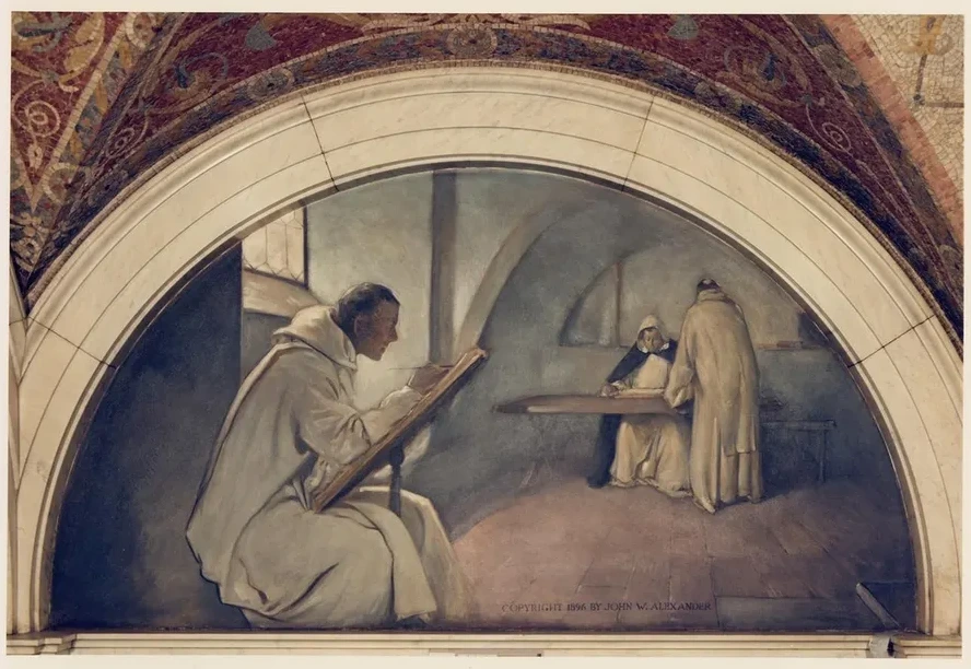 Manuscript Book Mural in Evolution of the Book Series