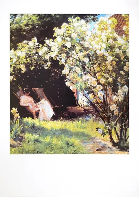 Maria Kr Yer in Her Garden