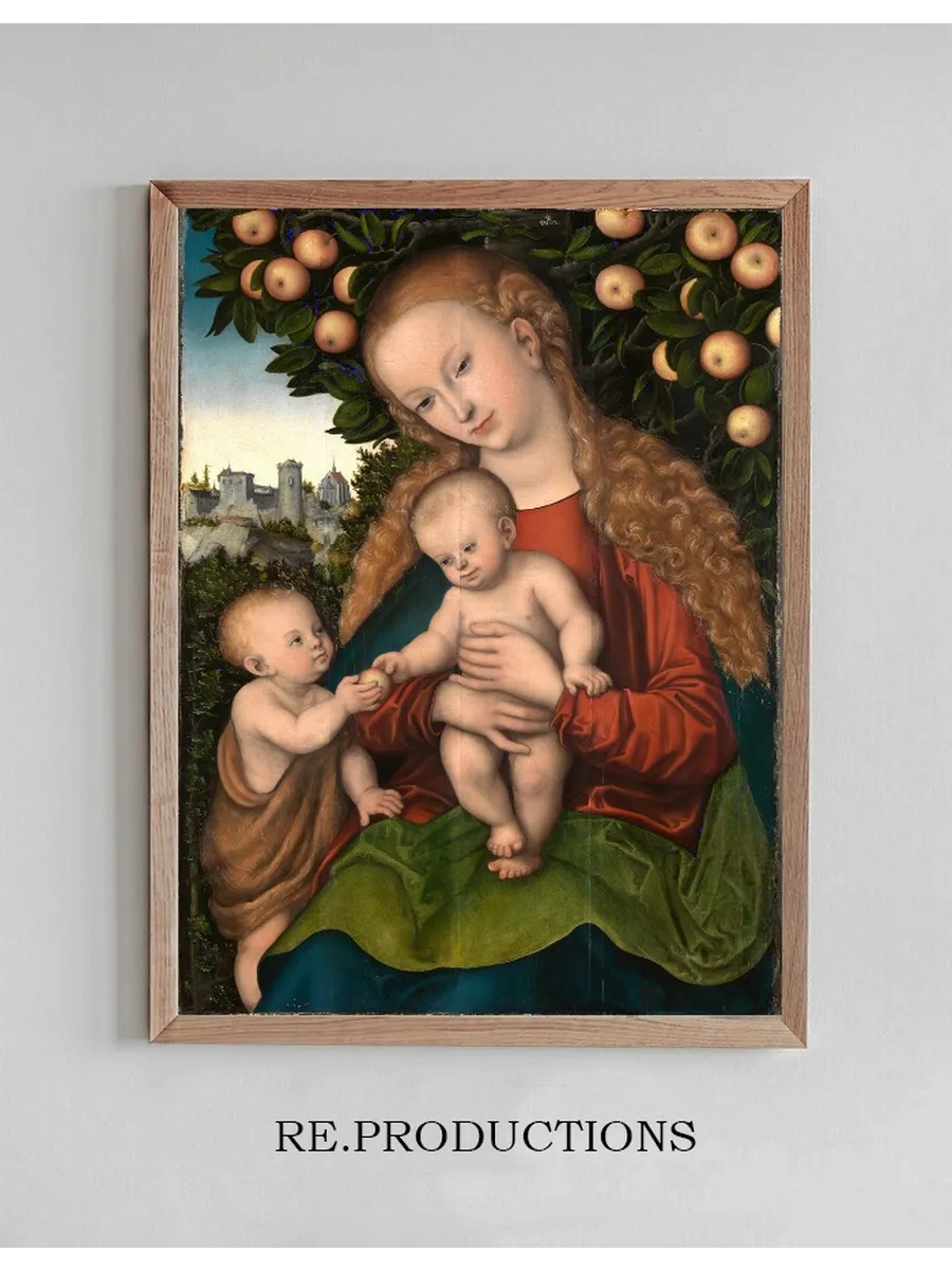 Maria Mit Dem Kind Und Dem Johannesknaben Unter Dem Apfelbaum
