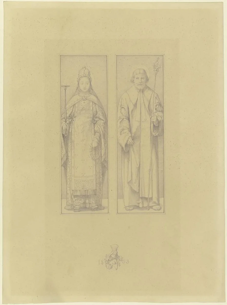 Maria Und Joseph, Ganze Figuren Nebeneinander