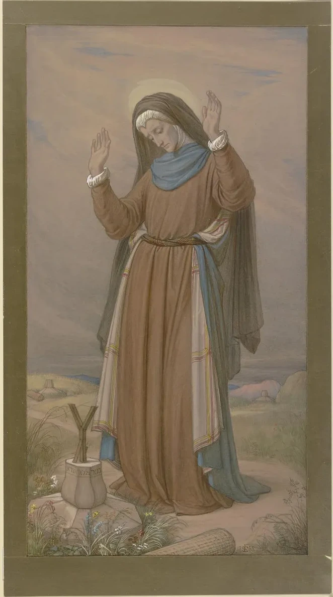 Maria, Die Schmerzensreiche, Am Kreuzweg Wandelnd, Den Die J Nger Mit Kreuzen Bezeichnet Hatten