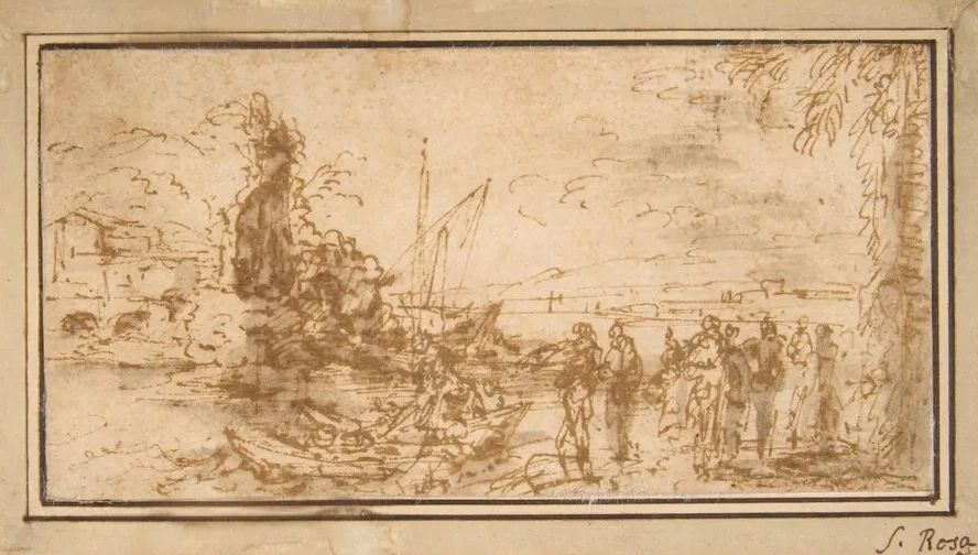 Marine Landscape with Figures