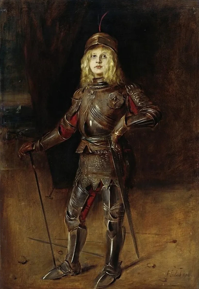 Marion Lenbach in Knight's Armor