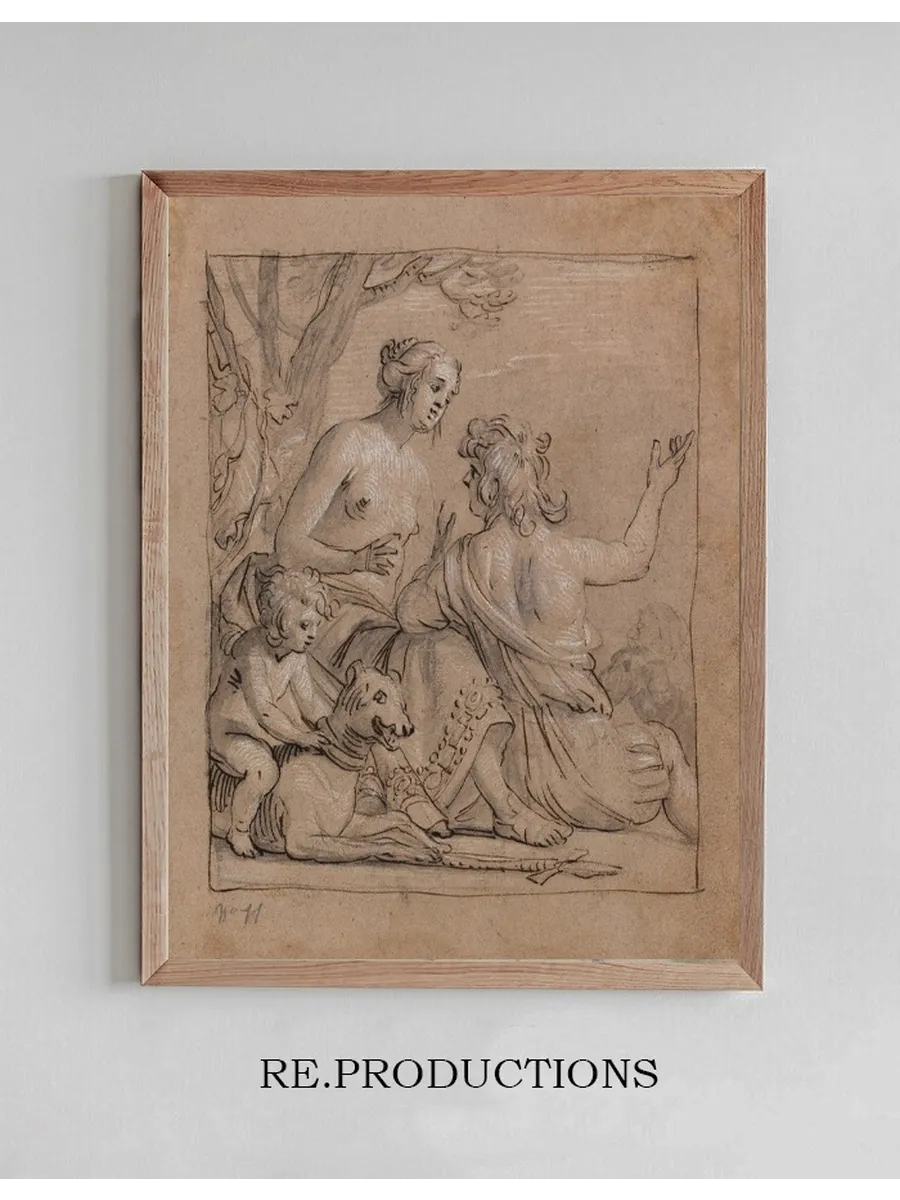 Mars and Venus in a Landscape with Eros Riding a Hound