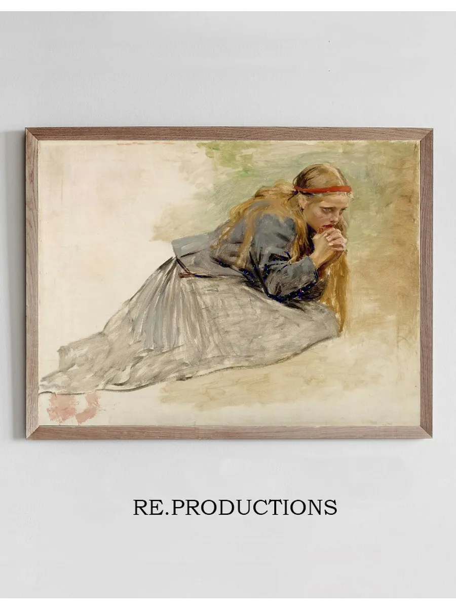 Mary Magdalene Kneeling, Study For The Christ And Mary Magdalene