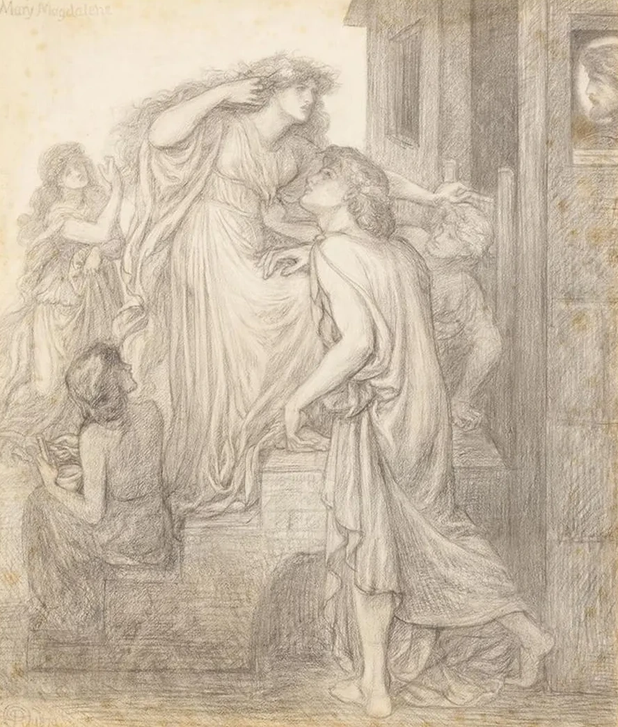 Mary Magdalene at the Door of Simon the Pharisee Compositional Study