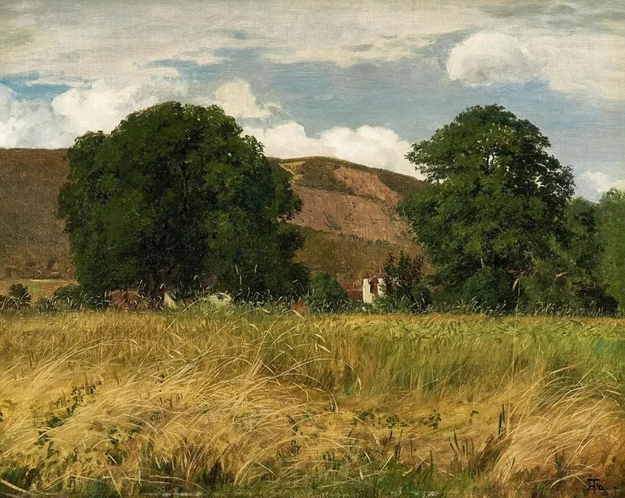 Meadow with Two Big Trees