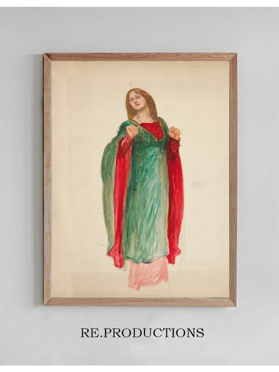 Medieval Lady, Sketch for an Unidentified Shakespeareplay