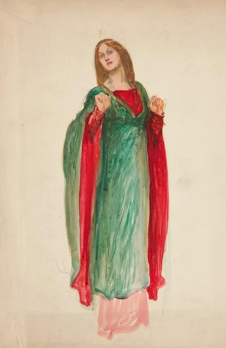 Medieval Lady, Sketch for an Unidentified Shakespeareplay