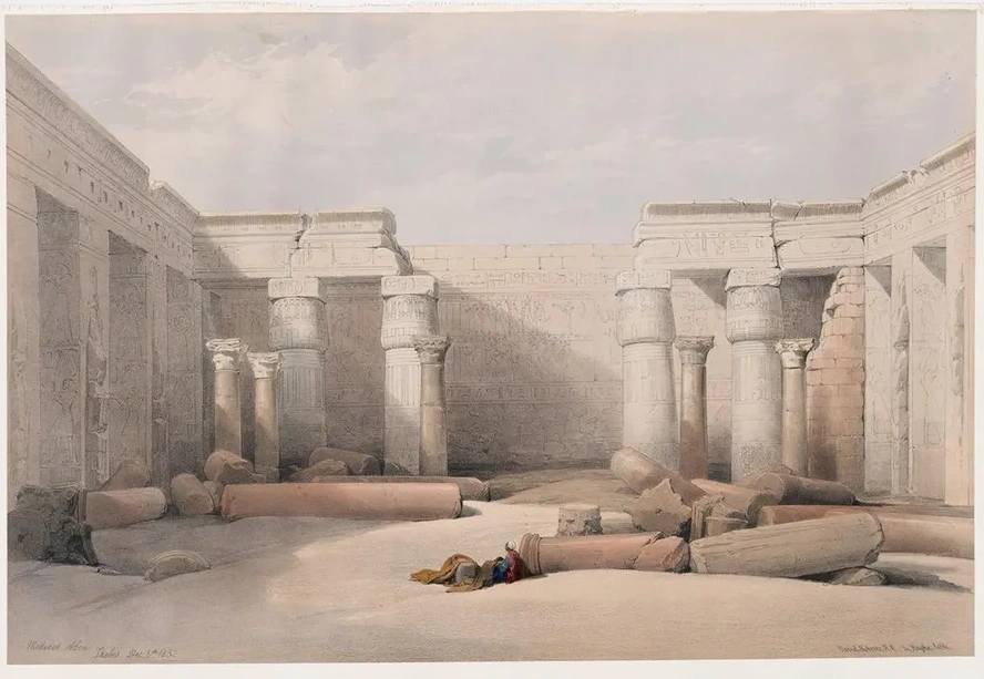 Medinet Abou Medinet Habu, Thebes. Dec. 5th, 1832