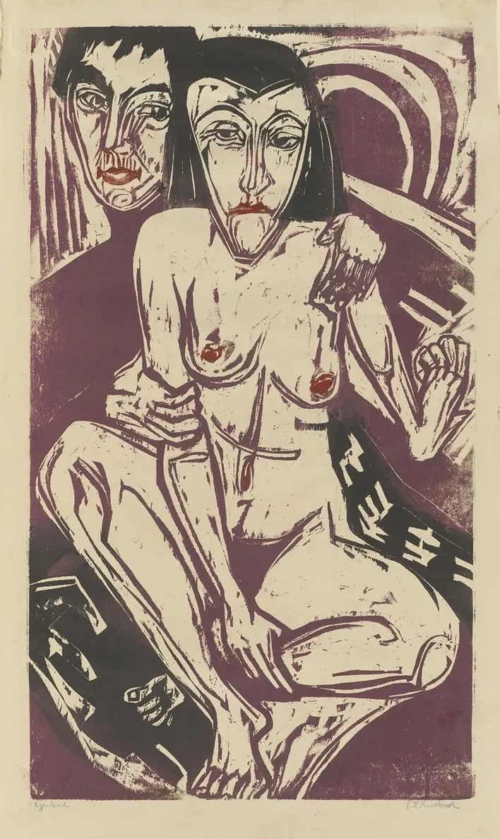 Melancholie (selbstbildnis Mit Erna)